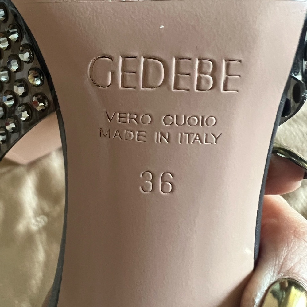 Gedebe Women's Stella 105 Jelly Crystal Embellished High Heel Pumps Size 36 - Picture 6 of 7